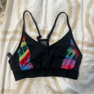 Victoria’s Secret pink black multicolor sports bra
